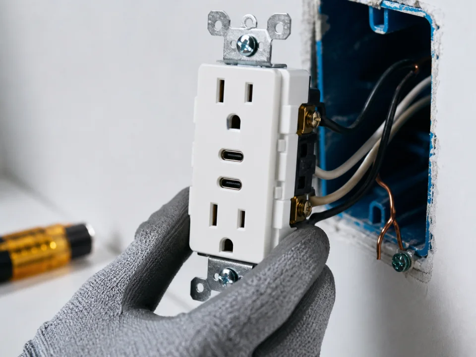 USB outlet installation