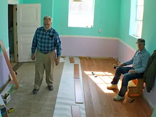 Hardwood floor installation