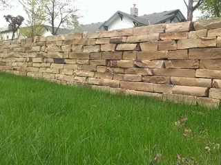 Retaining wall installation
